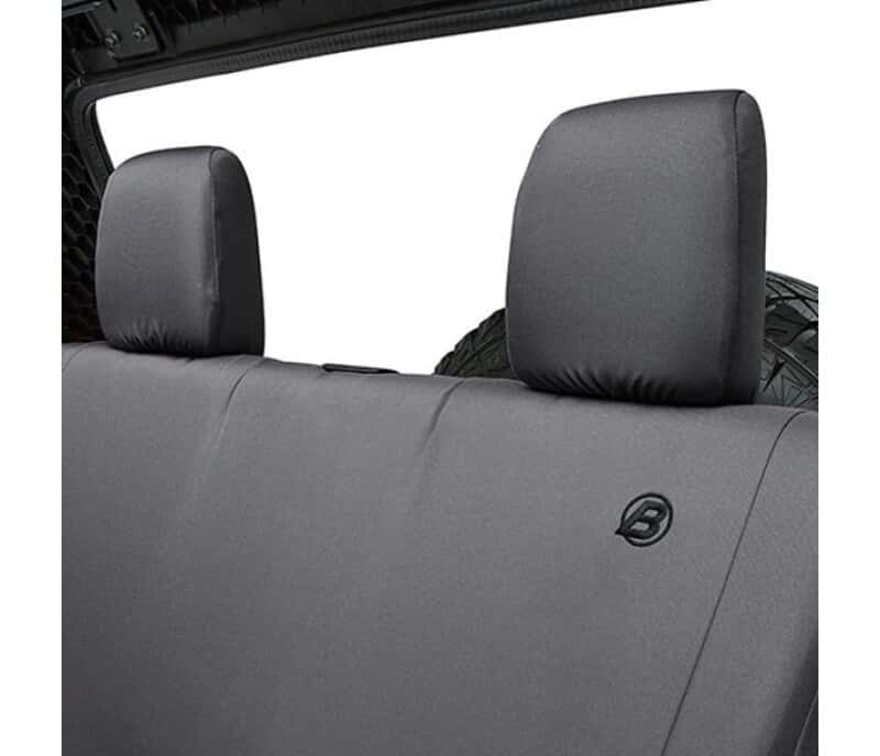 Bestop — Bestop 08-12 Jeep Wrangler JK 4-Door Rear Seat Covers (Black Diamond) - view 1