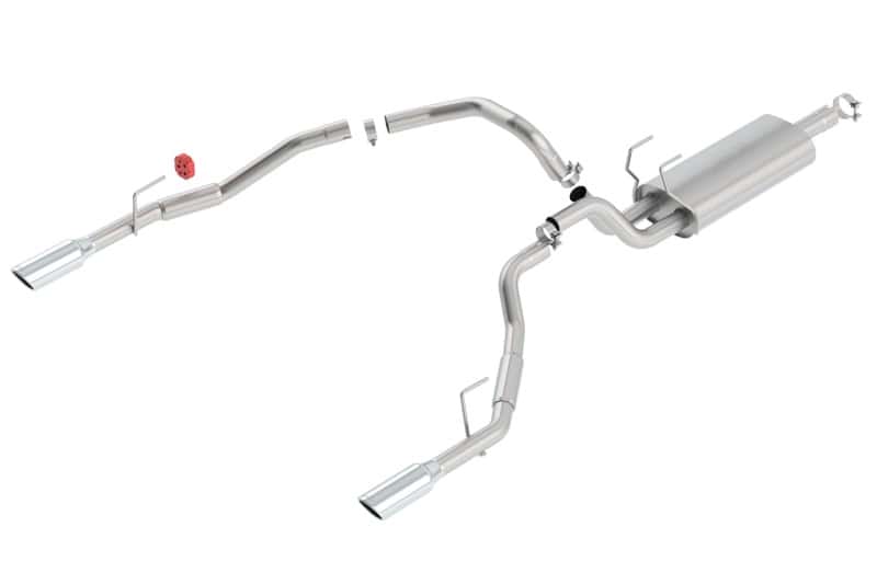 Borla — Borla 09-13 Dodge RAM 1500 5.7L CC/SB w/Fact Sngl Exhaust C/B 3x2.5in Single Round Rolled Split Rear
Cat-Back System
ExhstSysKt - view 4