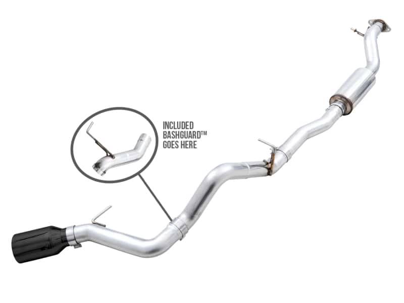 AWE Tuning — AWE Tuning 2021+ Ford Bronco 0FG Single Rear Exit Exhaust w/Diamond Black Tip & Bash Guard
0FG Catback - view 3