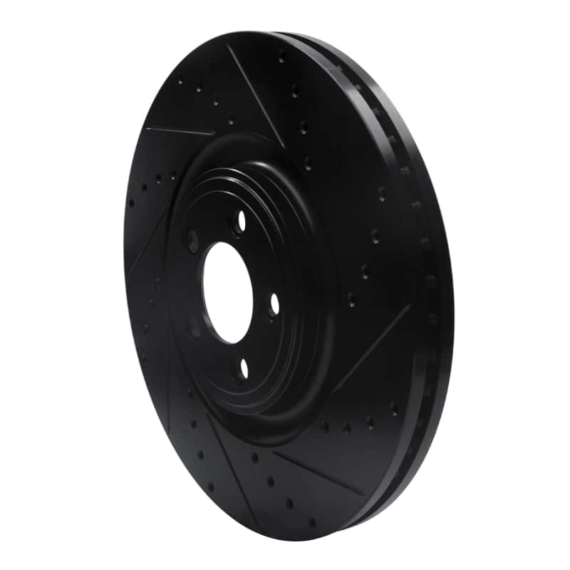R1 Concepts — R1 06-21 Jaguar F-Type Front Right Drilled & Slotted Black Brake Rotor
R1 Brake Rotor Drill - view 2