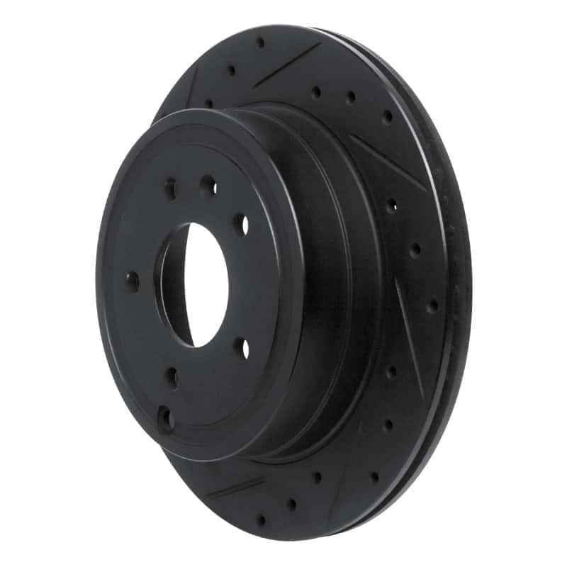 R1 Concepts — R1 07-15 Chevrolet Equinox Rear Left Drilled & Slotted Black Brake Rotor
R1 Brake Rotor Drill - view 2
