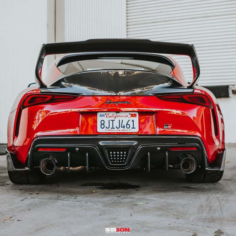Seibon — Seibon 2020 Toyota Supra TD-Style Carbon Fiber Rear Spoiler - view 9