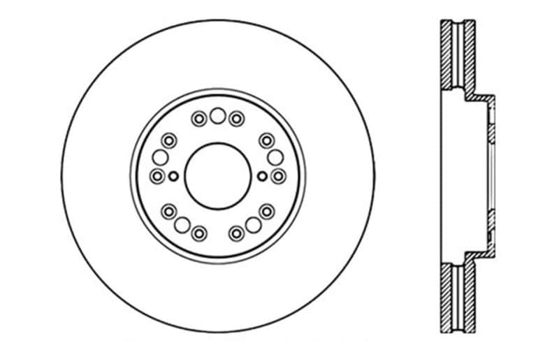 Stoptech — StopTech 93-05 Lexus GS300/GS350/GS400/GS430/GS450H / 00-05 Lexus IS300 / 93-94 Lexus LS400/LS430/L
Slot/Drill Rotor - view 4