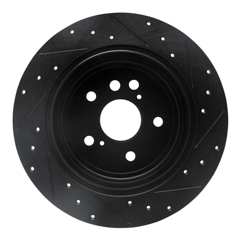 R1 Concepts — R1 04-05 Toyota RAV4 Rear Left Drilled & Slotted Black Brake Rotor
R1 Brake Rotor Drill - view 5