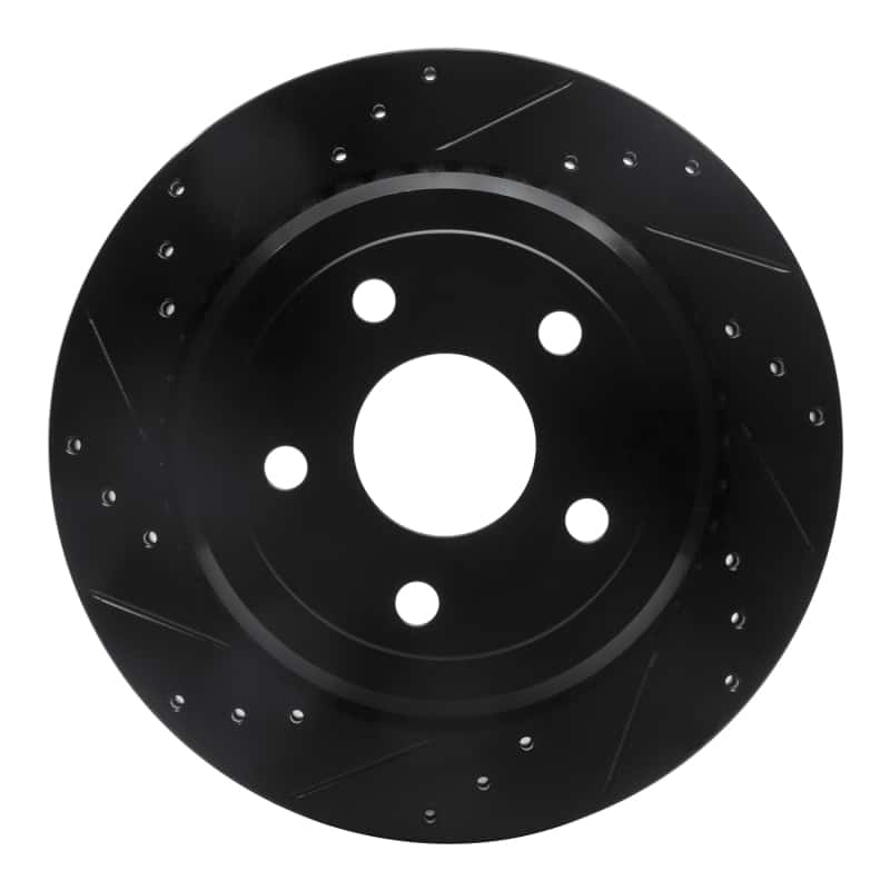 R1 Concepts — R1 11-25 Dodge Durango Rear Left Drilled & Slotted Black Brake Rotor
R1 Brake Rotor Drill - view 1