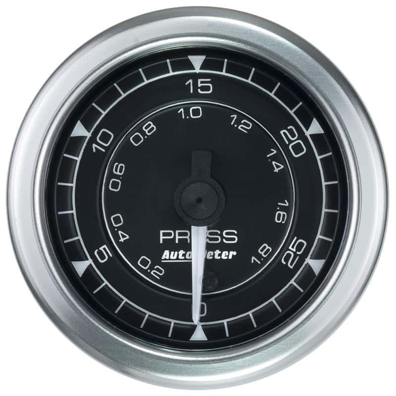 AutoMeter — Autometer Chrono 2-1/16in 30PSI Pressure Gauge
GA 2" PRS 30PSI S CH - view 2