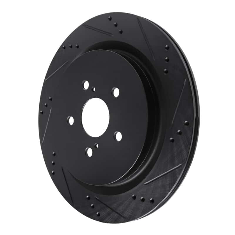 R1 Concepts — R1 16-22 Lexus RX350 Rear Right Drilled & Slotted Black Brake Rotor
R1 Brake Rotor Drill - view 2