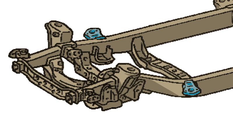 RustBuster — Rust Buster 95-04 Toyota Tocoma Front Cab Mount - RIde Side - view 2
