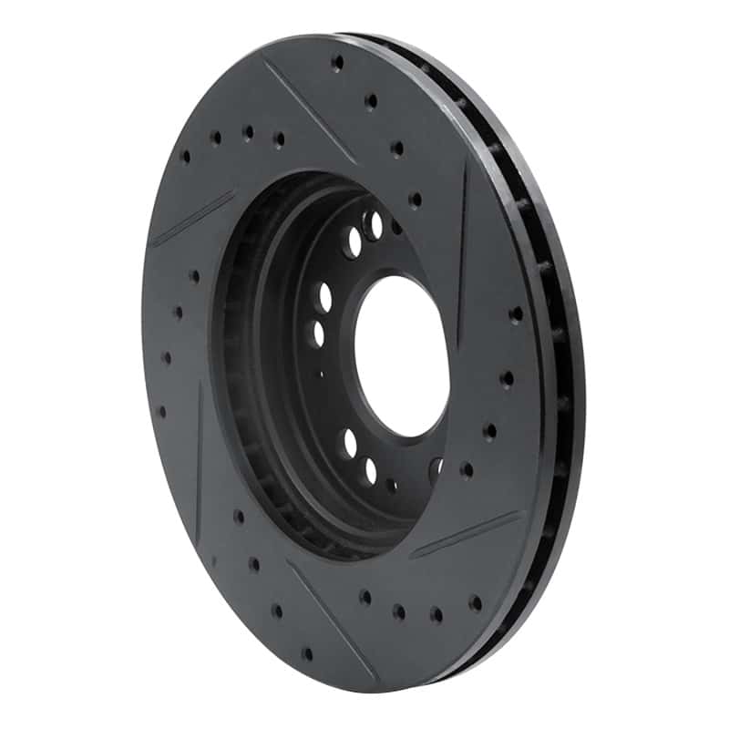 R1 Concepts — R1 91-04 Dodge STEALTH Front Left Drilled & Slotted Black Brake Rotor
R1 Brake Rotor Drill - view 4