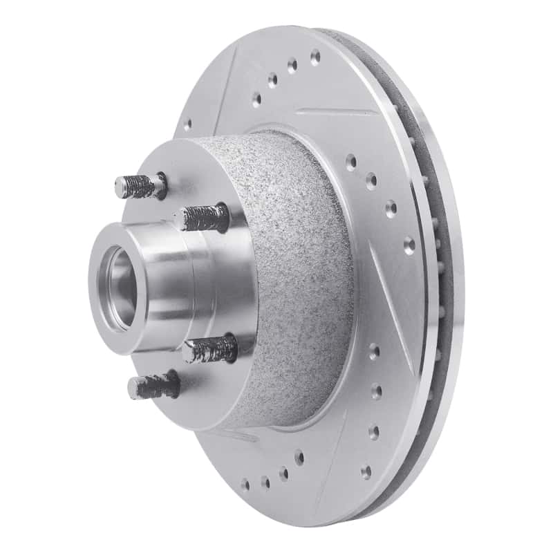 R1 Concepts — R1 1973-1989 Chrysler New Yorker Front Left Drilled & Slotted Silver Brake Rotor
R1 Brake Rotor Drill - view 2