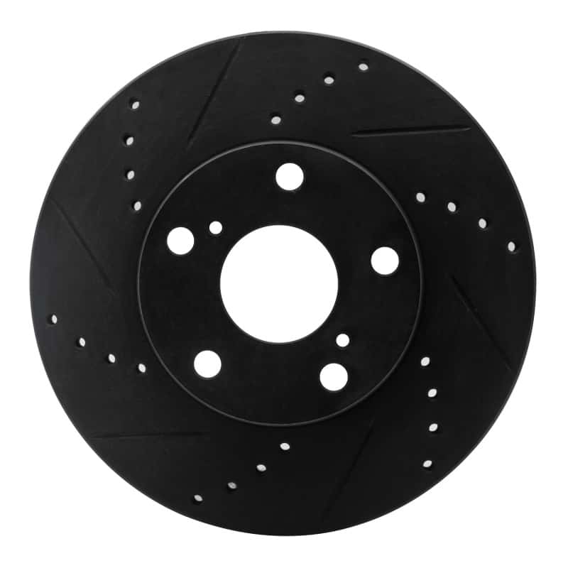 R1 Concepts — R1 05-15 Toyota Tacoma Front Left Drilled & Slotted Black Brake Rotor
R1 Brake Rotor Drill - view 1