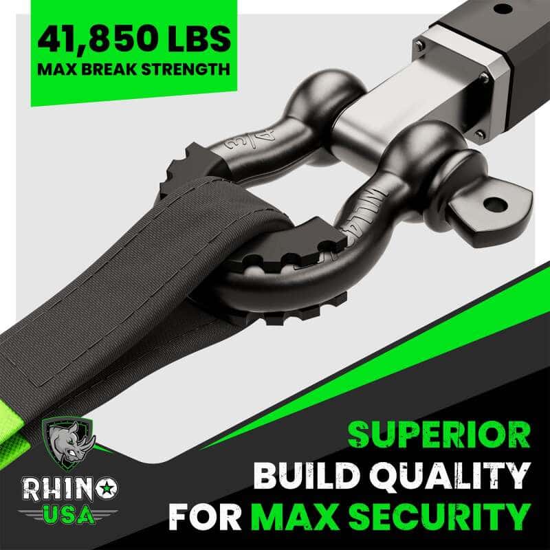 Rhino USA — Rhino USA 3/4In D-Ring Shackle Set (2-Pack) Matte Black
Tow Hook - view 4