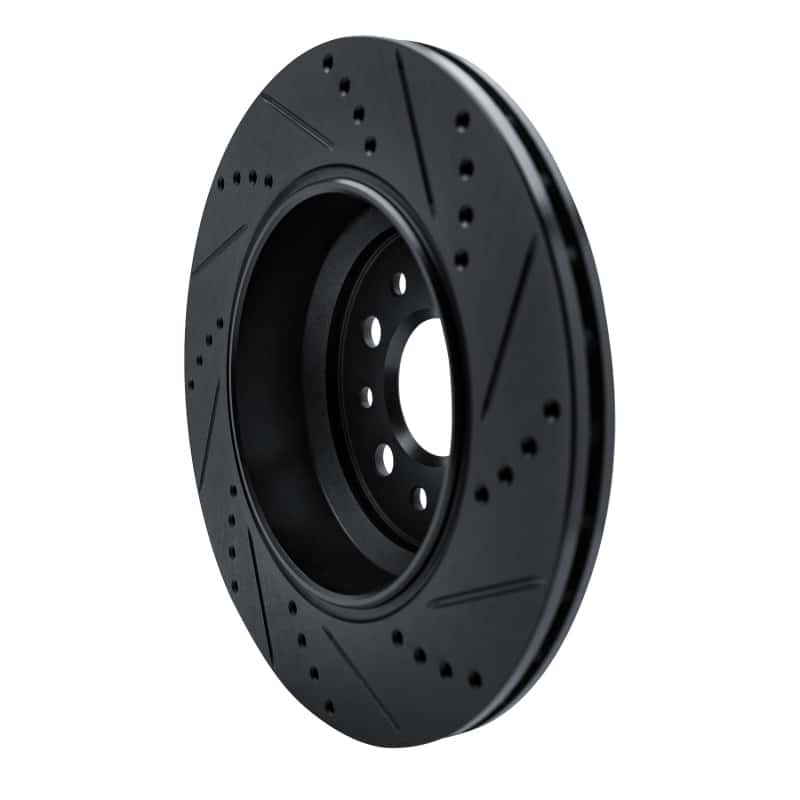 R1 Concepts — R1 14-16 Maserati Ghibli Rear Left Drilled & Slotted Black Brake Rotor
R1 Brake Rotor Drill - view 4
