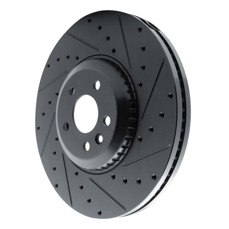 R1 Concepts — R1 20-25 Jaguar E-Pace Front Right Drilled & Slotted Black Brake Rotor
R1 Brake Rotor Drill - view 2