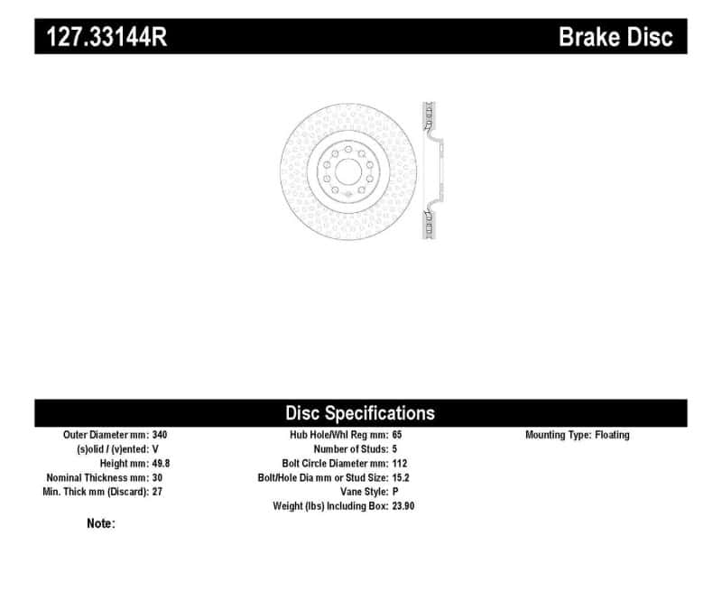 Stoptech — StopTech Slotted & Drilled Sport Brake Rotor
Slot/Drill Rotor - view 3