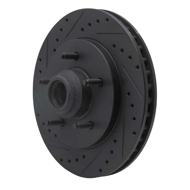 R1 Concepts — R1 97-00 Ford Expedition Front Left Drilled & Slotted Black Brake Rotor
R1 Brake Rotor Drill - view 2