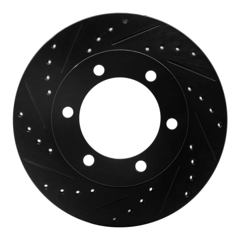 R1 Concepts — R1 95-04 Toyota Tacoma Front Left Drilled & Slotted Black Brake Rotor
R1 Brake Rotor Drill - view 1