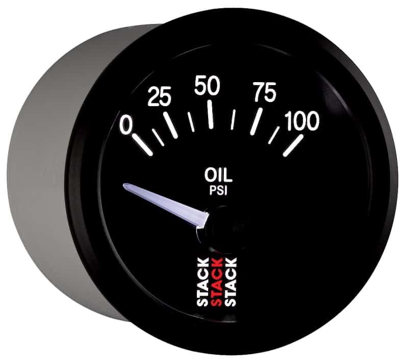 AutoMeter — Autometer Stack Instruments 52mm 0-100 PSI 1/8in NPTF Electronic Oil Pressure Gauge - Black
Ga OP Elec Bk 100psi - view 6