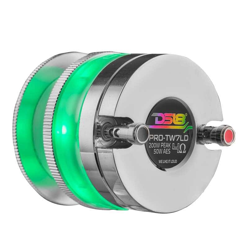 DS18 — DS18 2.3in Super Bullet Tweeter 100 Watts RMS 1in Titanium Vc 4 ohm Digital LED Lights - view 2