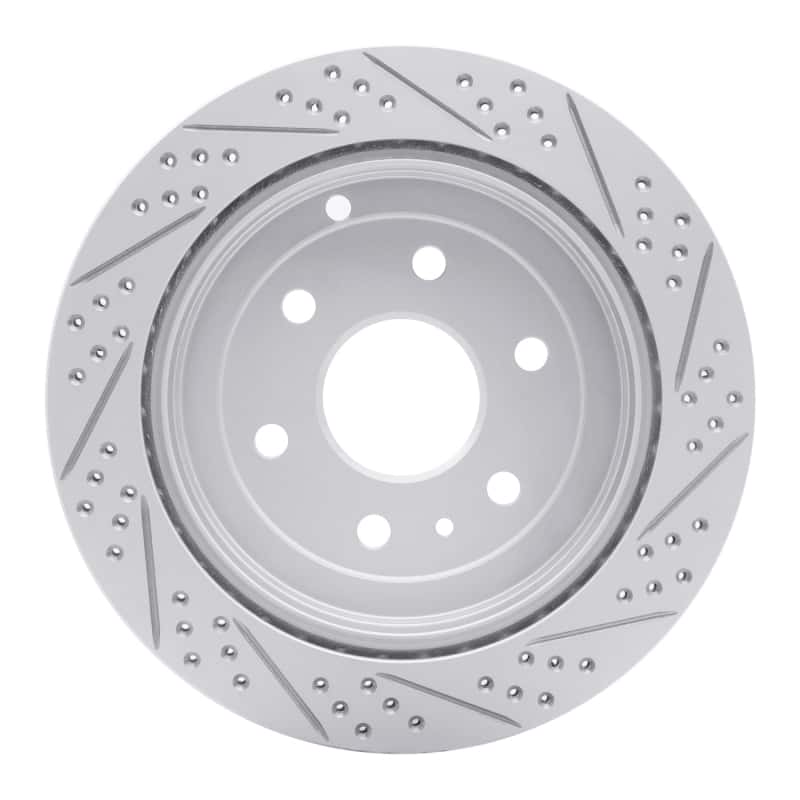 R1 Concepts — R1 07-17 Buick Enclave Rear Left Drilled & Slotted Geo-Carbon Rotor - view 5