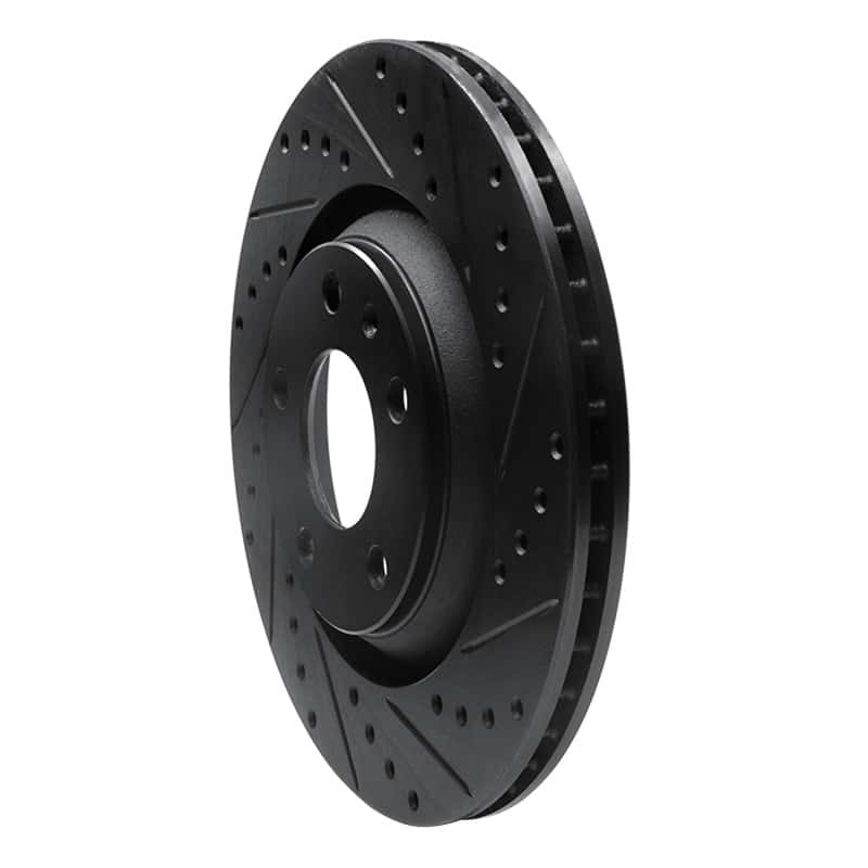 R1 Concepts — R1 04-09 Audi S4 Rear Right Drilled & Slotted Black Brake Rotor
R1 Brake Rotor Drill - view 2