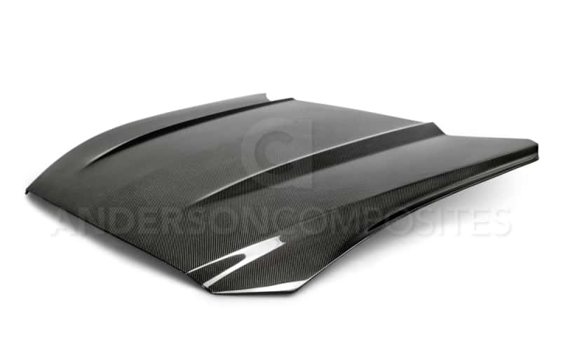 Anderson Composites — Anderson Composites 15-17 Ford Mustang Eco Boost Type-OE Double Sided Hood - view 3