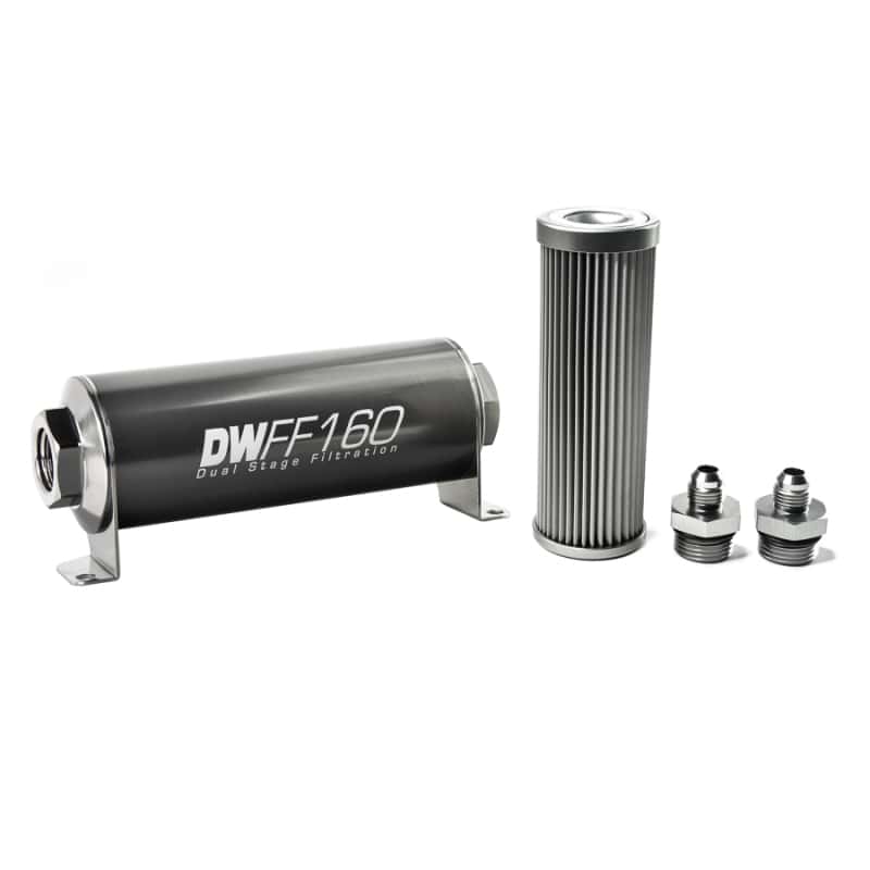 DeatschWerks — DeatschWerks Stainless Steel 6AN 10 Micron Universal Inline Fuel Filter Housing Kit (160mm)
Filtration - view 2
