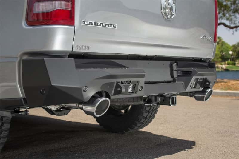 Addictive Desert Designs — Addictive Desert Designs 2019 Ram 1500 Hammer Stealth Fighter Rear Bumper w/ 6 Sensor Cutouts
Bumper- Rear
Bumpers - view 8