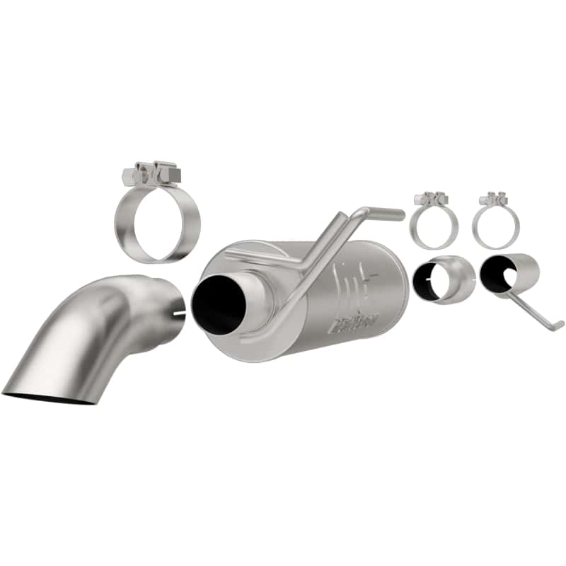 Magnaflow — MagnaFlow Cat-Back, SS, 2.5/3in, Turn Down In Front Rear Tire 2015 Ford F150 5.0L V8 Ext Cab
Cat-Back - view 2