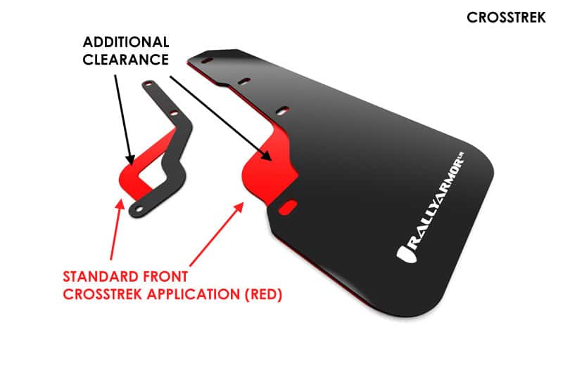 Rally Armor — Rally Armor 18-23 Subaru Crosstrek Red UR Mud Flap w/White Logo
Mud Flap - view 2