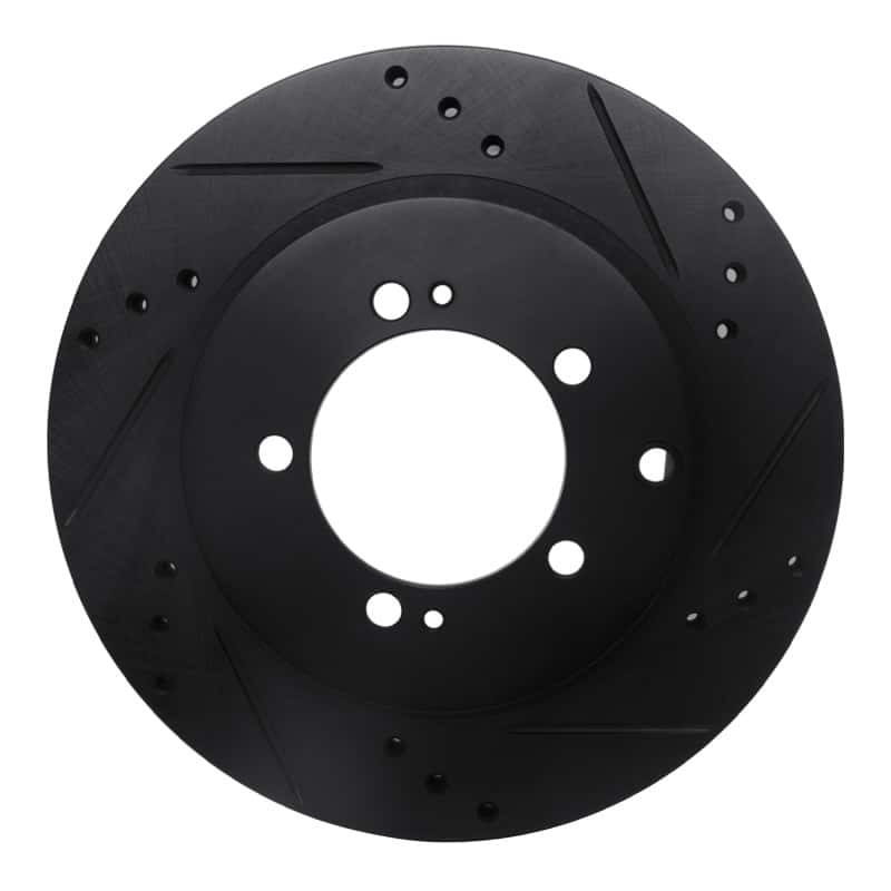 R1 Concepts — R1 93-99 Dodge STEALTH Rear Right Drilled & Slotted Black Brake Rotor
R1 Brake Rotor Drill - view 1