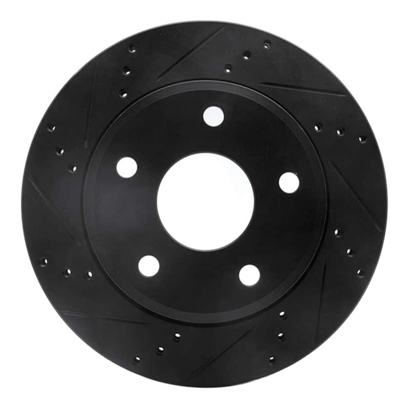 R1 Concepts — R1 05-11 Dodge Dakota 4WD Front Left Drilled & Slotted Black Brake Rotor
R1 Brake Rotor Drill - view 1