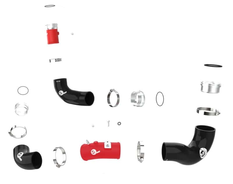 aFe — aFe BladeRunner 22-23 Kia Stinger L4-2.5L (t) Aluminum Hot and Cold Charge Pipe Kit - Red
Charge Pipe Kit - view 2