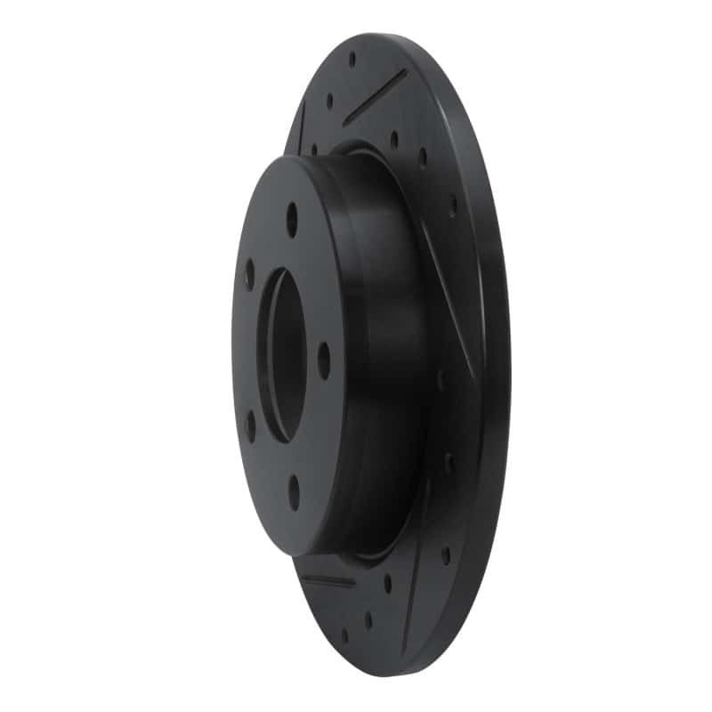 R1 Concepts — R1 04-13 Mazda 3 Rear Left Drilled & Slotted Black Brake Rotor
R1 Brake Rotor Drill - view 2