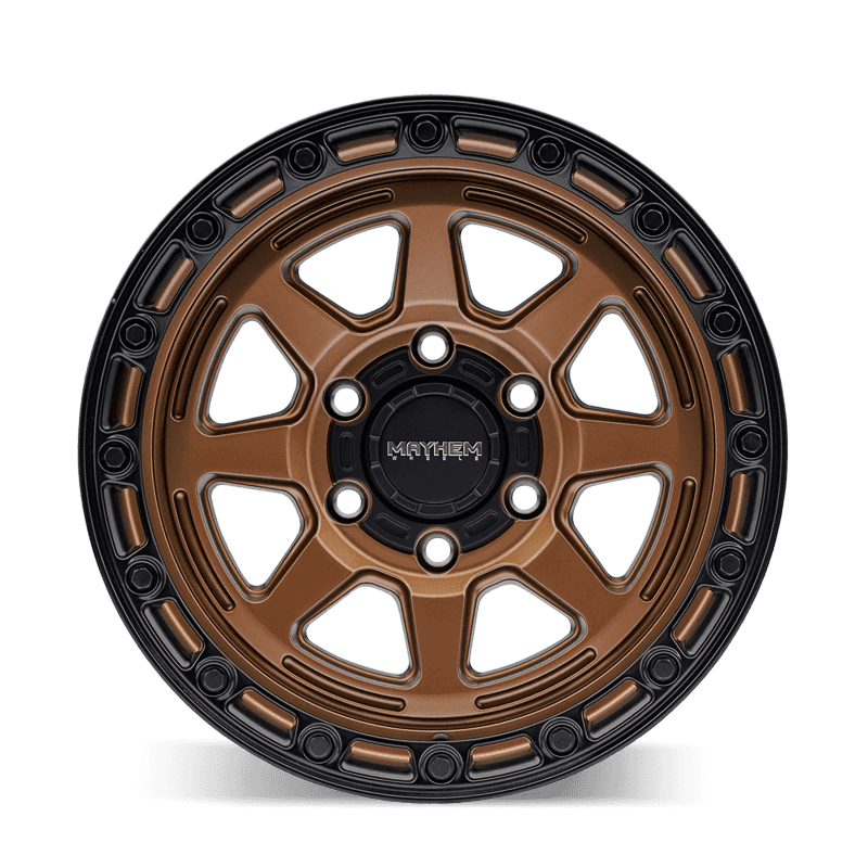 Mayhem — Mayhem 8306 Ridgeline 17x8.5 / 6x135 BP / -6mm Offset / 87.1mm Hub Satin Bronze/Black Lip Wheel
MAYHEM 8306 - view 4