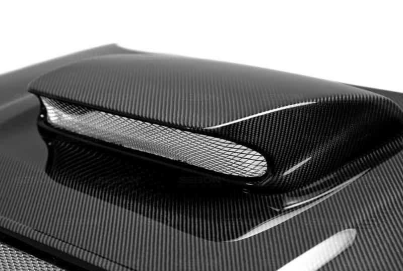 Seibon — Seibon 04-05 Subaru WRX/STi RC Carbon Fiber Hood - view 3