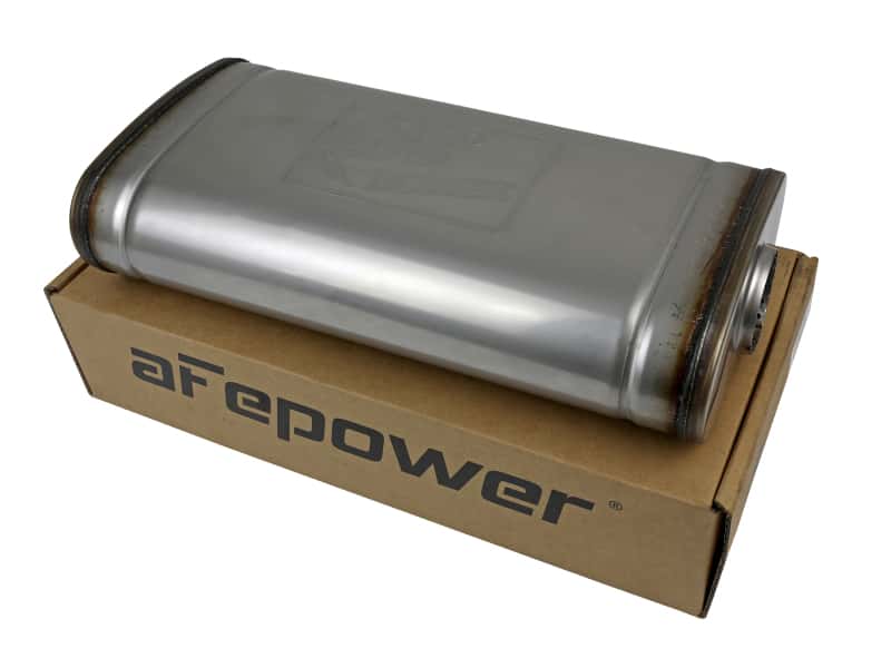 aFe — aFe MACH Force XP 304 Stainless Steel Muffler 2.5in Center/Offset 18in L x 9in W x 4in H
Stainless Muffler - view 1