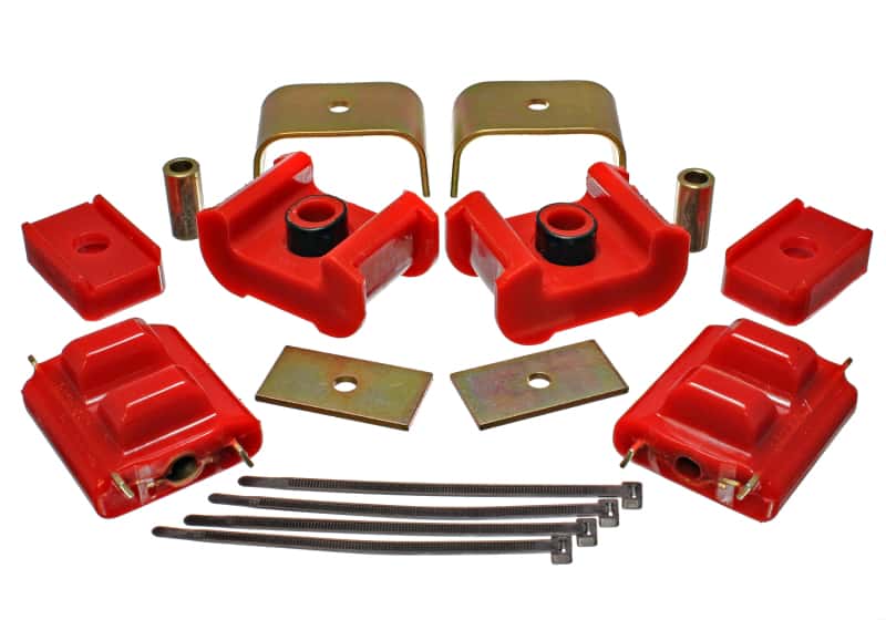 Energy Suspension — Energy Suspension 73-84 K5 Blazer 4WD Fullsize Red Complete Motor & Trans Mount Set Zinc Finish
Mtr/TransMntSet - view 4