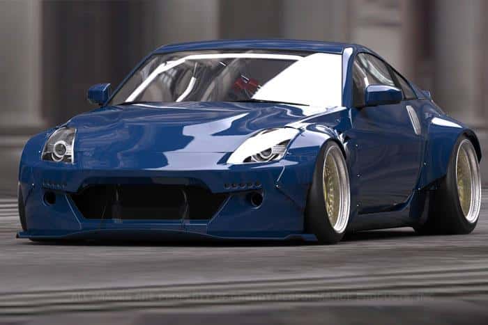 GReddy — GReddy Nissan 350z (Z33) Pandem Wide Body Front Bumper - view 3