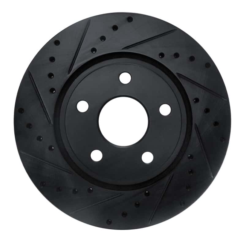 R1 Concepts — R1 11-22 Dodge Durango Front Left Drilled & Slotted Black Brake Rotor
R1 Brake Rotor Drill - view 1