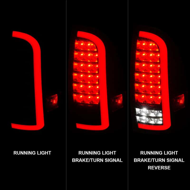 ANZO — ANZO 05-15 Toyota Tacoma Full LED Tail Lights w/Light Bar Sequential Black Housing Clear Lens - view 14