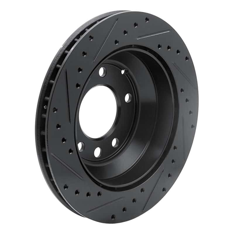R1 Concepts — R1 03-18 Audi Q7 Rear Right Drilled & Slotted Black Brake Rotor
R1 Brake Rotor Drill - view 4