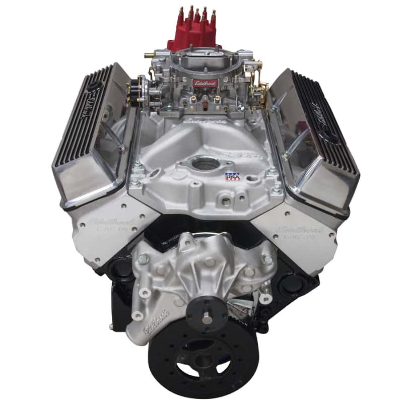 Edelbrock — Edelbrock Crate Engine Edelbrock 9 0 1 Performer E-Tec w/ Long Water Pump As Cast
CRATE ENGINE - view 5