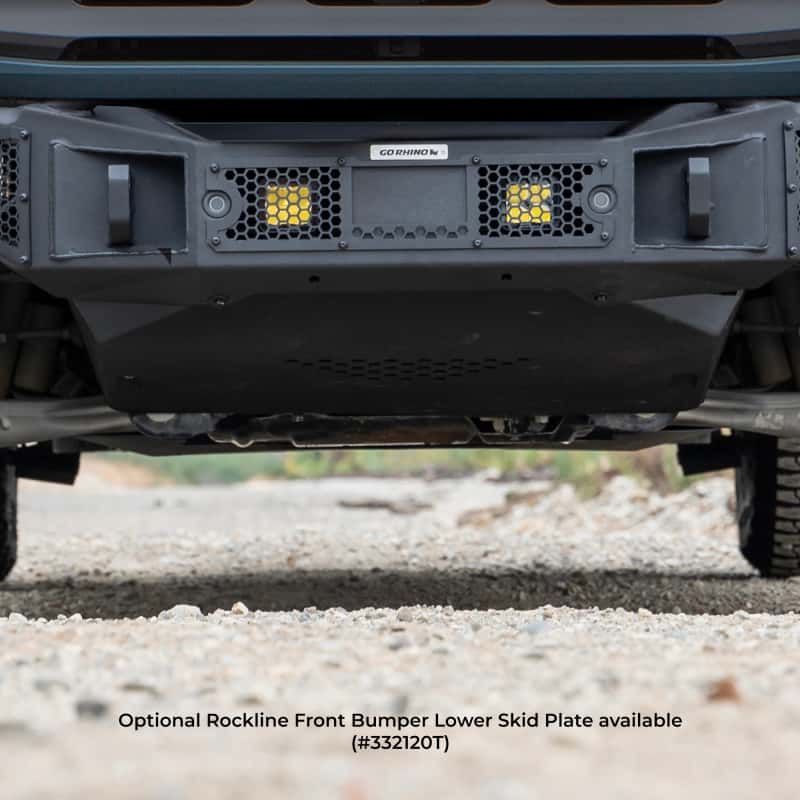 Go Rhino — Go Rhino 21-24 Ford Bronco (2 and 4 Door) Rockline Full Width Bumper
Rockline Bumper (F) - view 3
