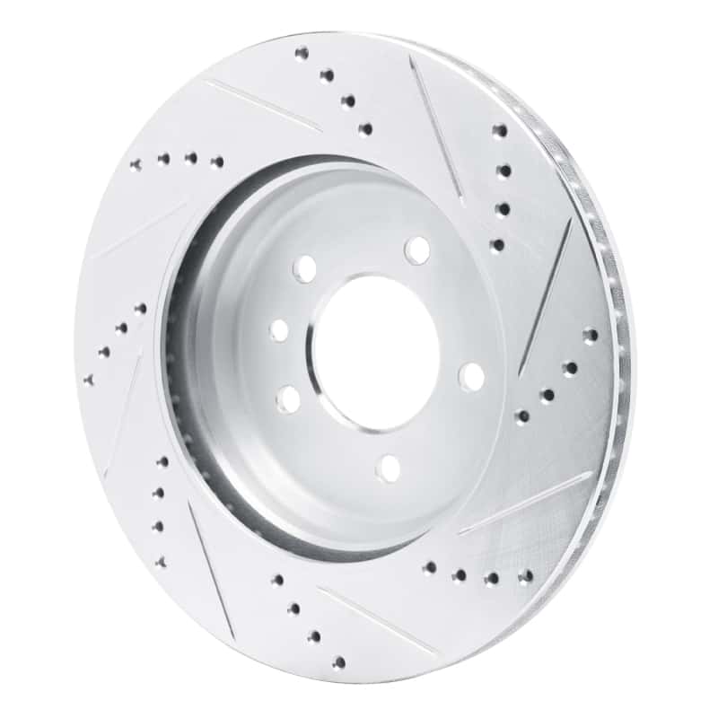 R1 Concepts — R1 20-25 Land Rover Defender 90 Rear Left Drilled & Slotted Silver Brake Rotor
Disc Brake Rotor - view 4