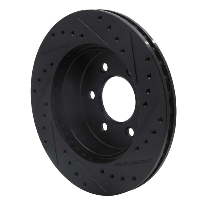 R1 Concepts — R1 97-02 Dodge Durango Front Left Drilled & Slotted Black Brake Rotor
R1 Brake Rotor Drill - view 4