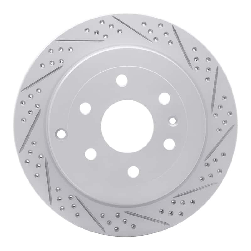 R1 Concepts — R1 07-17 Buick Enclave Rear Right Drilled & Slotted Geo-Carbon Rotor - view 1