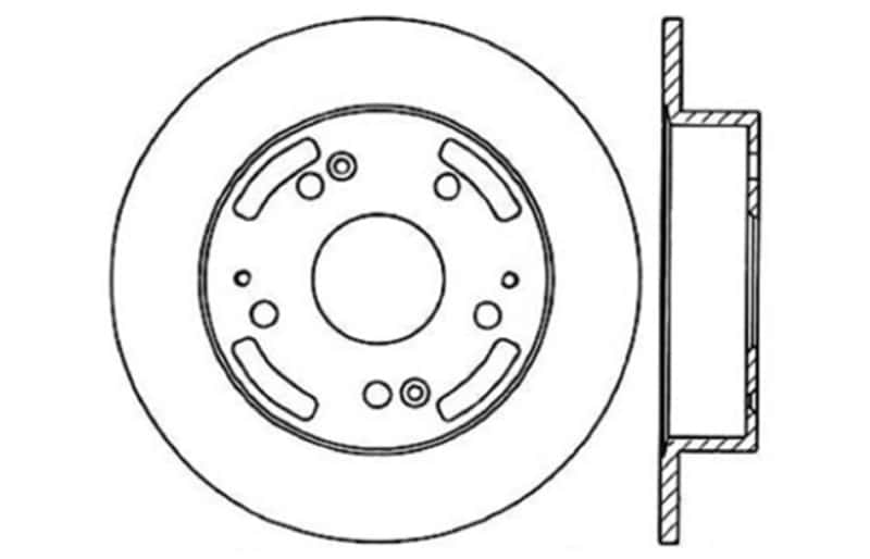 Stoptech — StopTech 02-06 Acura RSX Incl. Type S / 97-01 Integra Type R Slotted & Drilled Right Rear Rotor
Slot/Drill Rotor - view 4