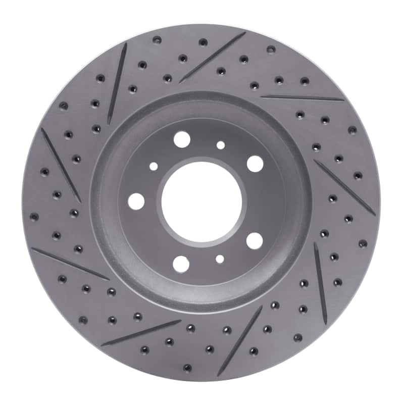 R1 Concepts — R1 06-16 Buick Lucerne Front Right Drilled & Slotted Geo-Carbon Rotor - view 5
