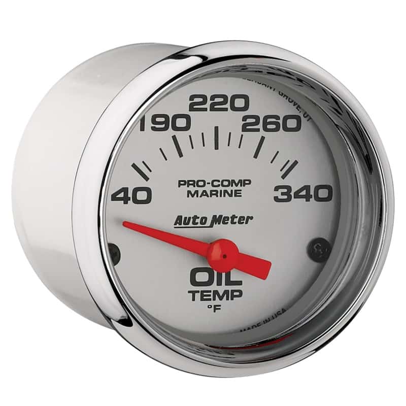 AutoMeter — Autometer Marine Chrome Ultra-Lite 2-1/16in Electric Oil Temperature Gauge 140-300 Deg F
GA 2" OT 300F E MC - view 3